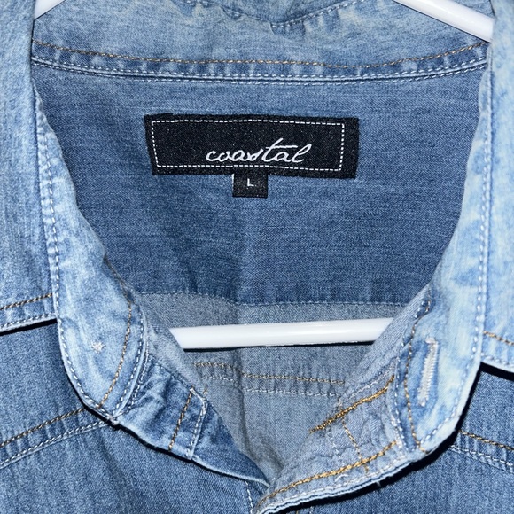 Coastal denim long sleeve button down shirt l/s - Picture 4 of 5